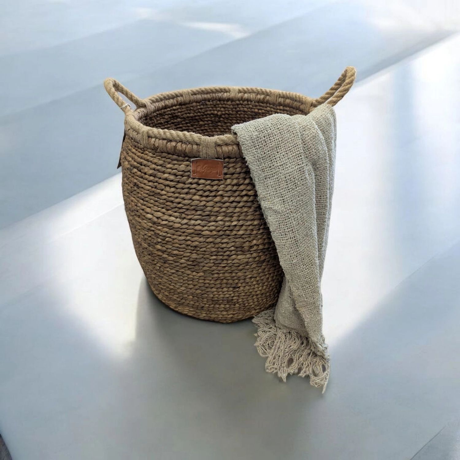XL Opbergmand van Bananenblad met Touw – Natuurlijke Eyecatcher voor je Interieur