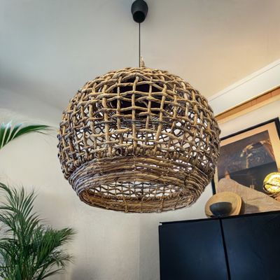 Handgevlochten XL Hanglamp van Bananenblad – Bohemian &amp; Landelijke Stijl