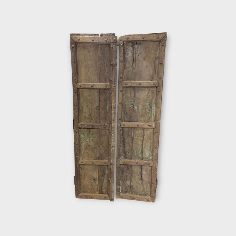 Oude Indiase deuren antiek paneel van massief hout H175 x B45 cm