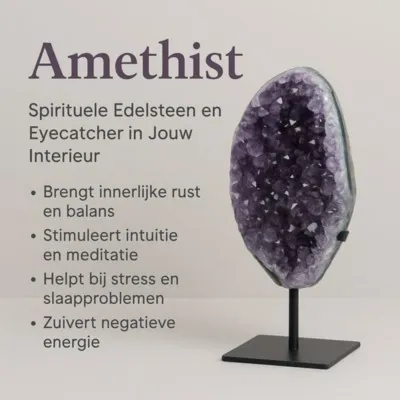 Amethist past perfect in elk interieur: van modern en industrieel tot landelijk of bohemian. 