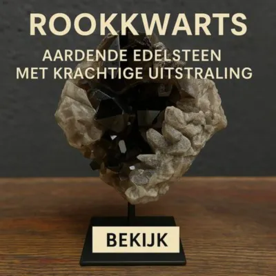 Rookkwarts is een mysterieuze en krachtige edelsteen met een diepbruine tot bijna zwarte kleur.