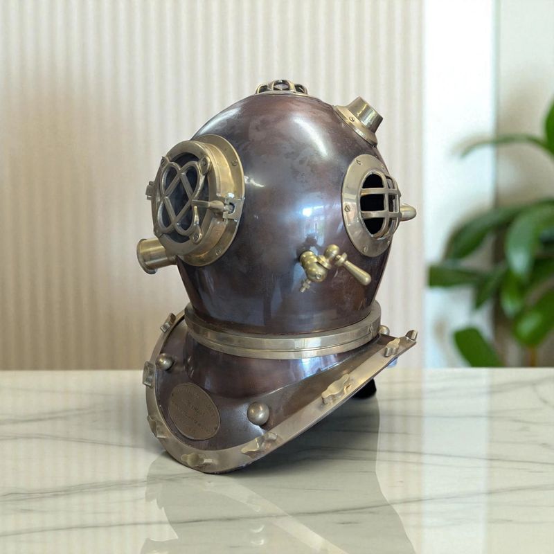 Replica U.S. Navy Mark V Duikhelm – Koperen duikershelm H 40 x B 35 x D 35