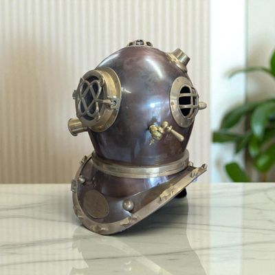 Replica U.S. Navy Mark V Duikhelm – Koperen duikershelm H 40 x B 35 x D 35