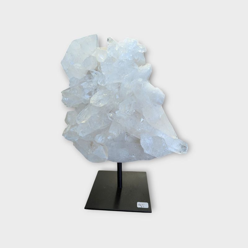 Bergkristal op standaard Brazilië – Edelsteen H19 x B14 cm