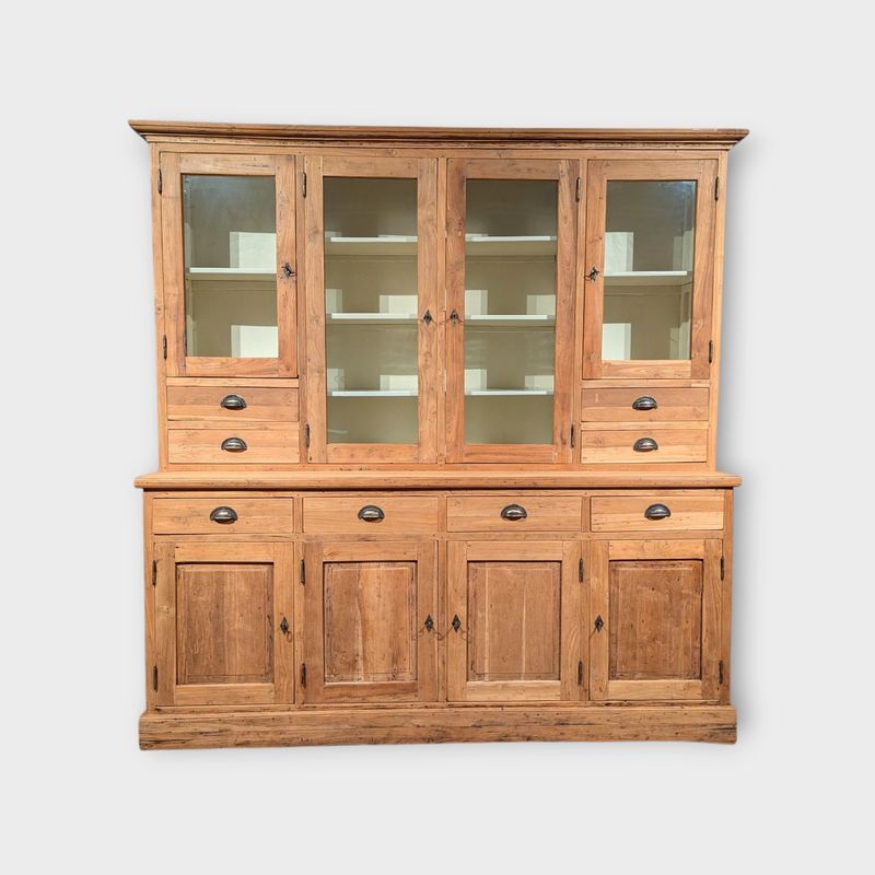 Buffetkast teakhout landelijk - Geborsteld - 210x209x52