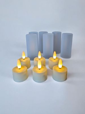 LED waxinelichtjes sfeervol – Oplaadbare set 6 stuks met afstandsbediening – Compact model