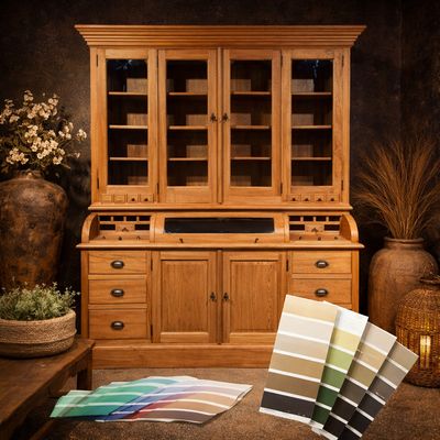 Custom teak cabinets