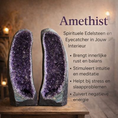 Amethist – Spirituele Edelsteen en Eyecatcher in Jouw Interieur - Woonwinkel in Goirle