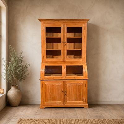 Teak Grocer's Cupboard - Unique Sideboard with Authentic Character