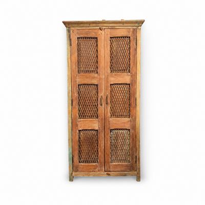 Oude India Kast – Houten opbergkast met patina 184 cm