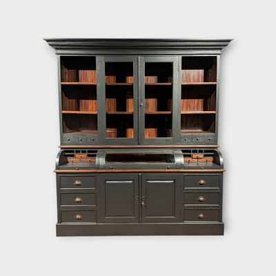 Grutterskast zwart teakhout – Buffetkast 206 cm