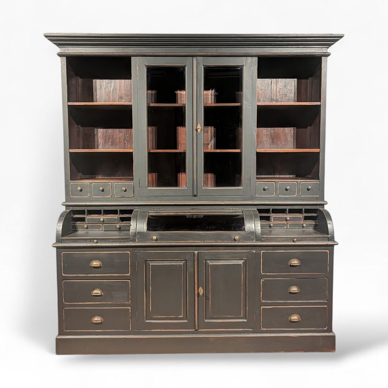 Grutterskast zwart teakhout – Buffetkast 200 cm Grutterskast zwart teakhout – Buffetkast 200 cm