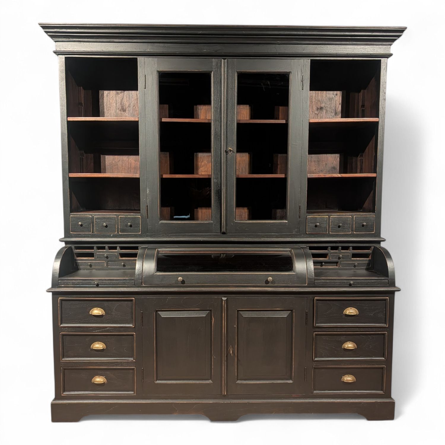 Grutterskast zwart teakhout – Buffetkast 200 cm