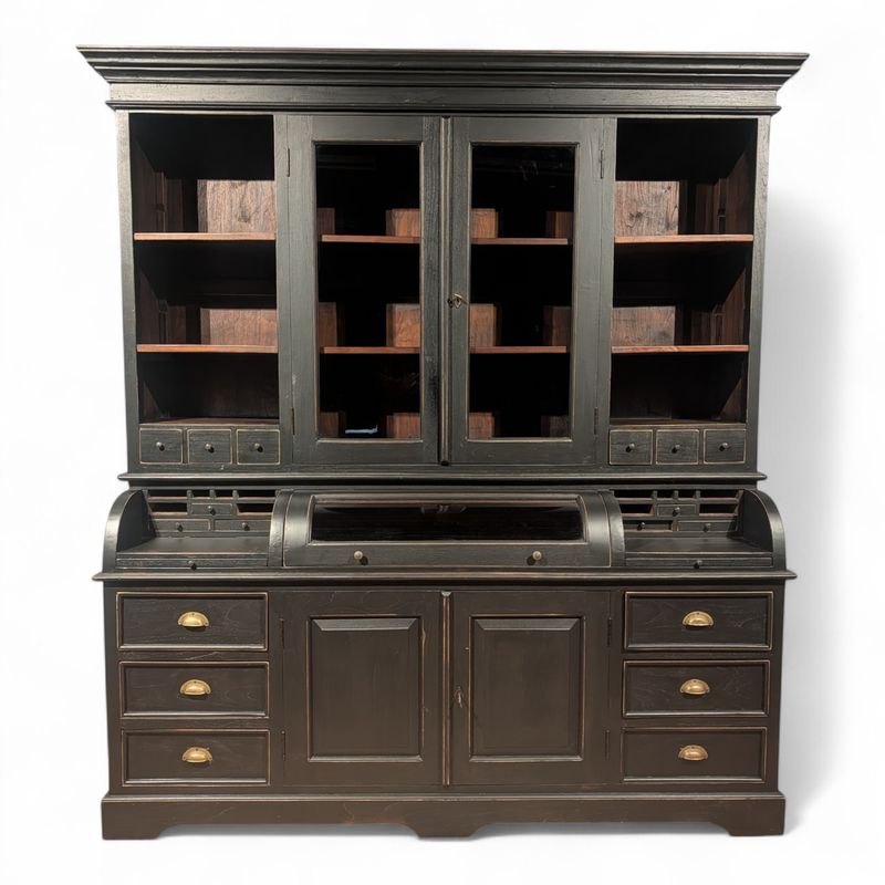 Grutterskast zwart teakhout – Buffetkast 200 cm