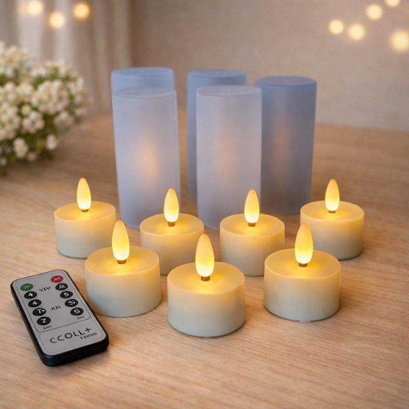 LED waxinelichtjes sfeervol – Oplaadbare set 6 stuks met afstandsbediening – Compact model LED waxinelichtjes sfeervol – Oplaadbare set 6 stuks met afstandsbediening – Compact model