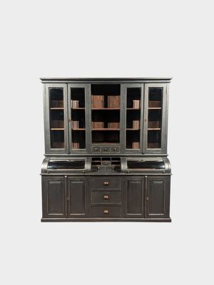 Grutterskast teakhout landelijk – bolglazen kleppen – H 207 x B 192 x D 57