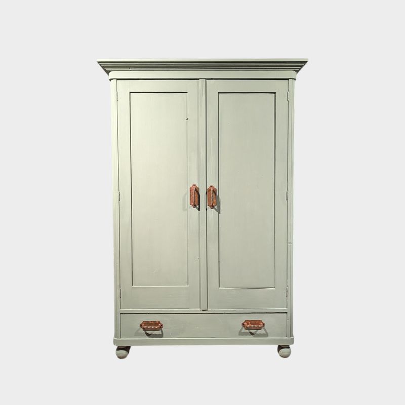 Meuble de style campagnard vert olive avec tiroir et étagères - meuble d'entrée Peinture citron vert Pure & Original