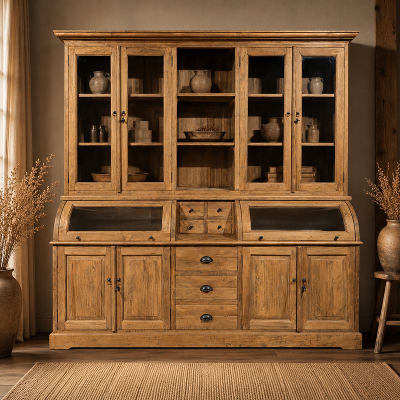 Grutterskast teak massief 215 cm – Bastiaankast buffetkast op maat