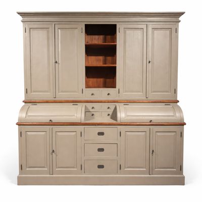 Grutterskast teakhout leemkleur bastiaankast buffetkast gesloten landelijke kast met lades