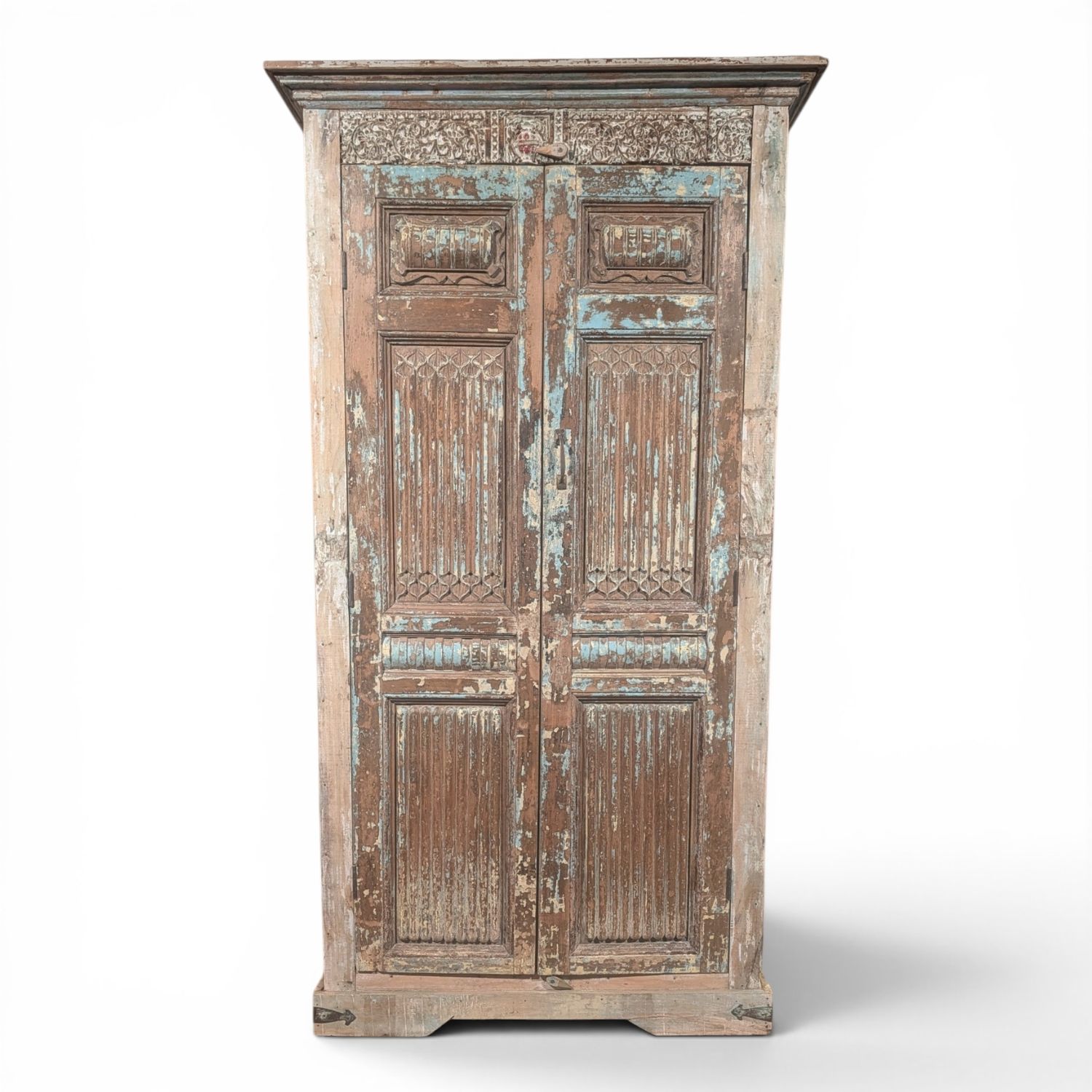 Oude Indiase Kast – Ibiza Stijl – Landelijke Opbergkast H213 x B115 cm