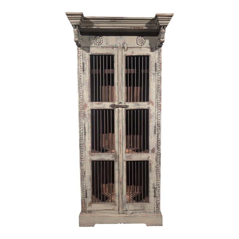 Landelijke kast | Bohemian kast | Ibiza kast | Unieke houten kast 198 x 90 cm