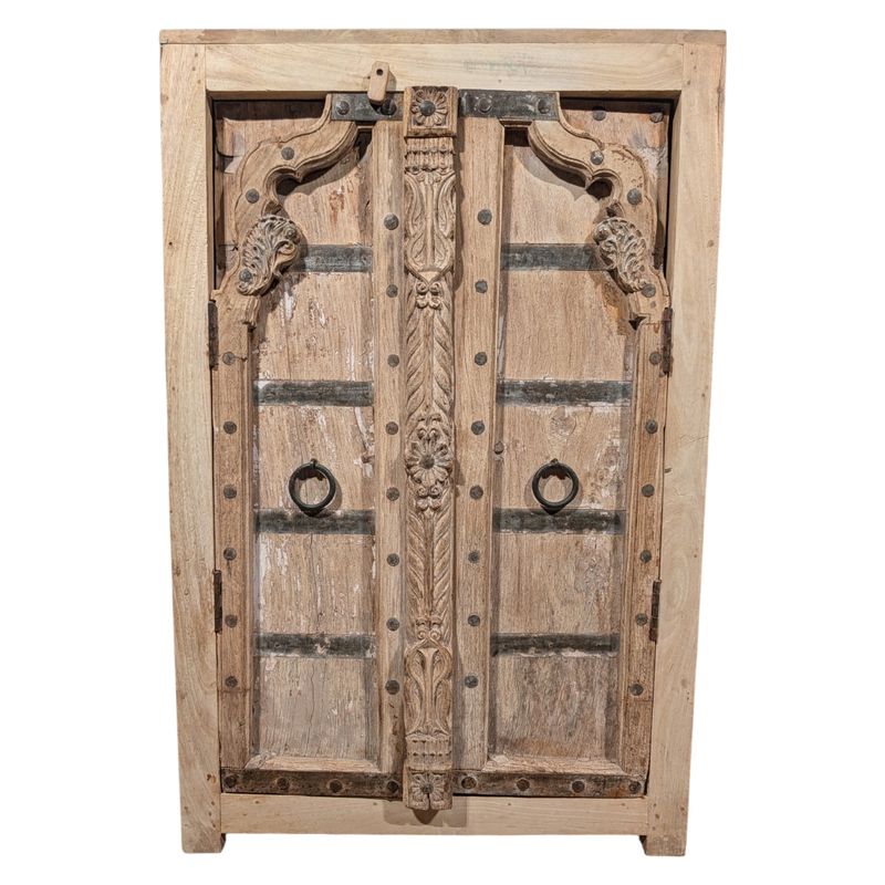 India kastje hout | Klein houten kastje | Halkastje | Gangkastje | Opbergkastje | Landelijk | Handgemaakt | 104 cm hoog