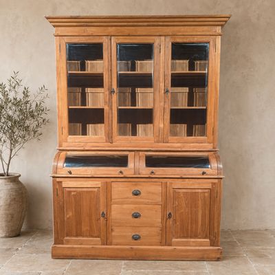 Grutterskast teakhout buffetkast landelijk vintage 164 cm