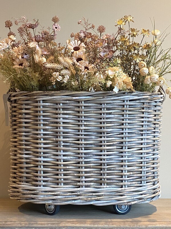 Mand op wieltjes  70x47x60cm