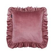 Sierkussen roze ruffle 50x50cm