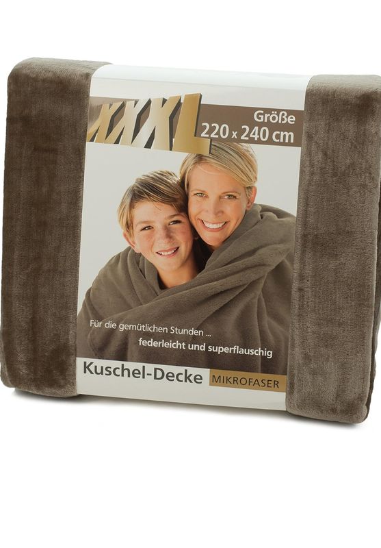 Dekentje taupe 220x240