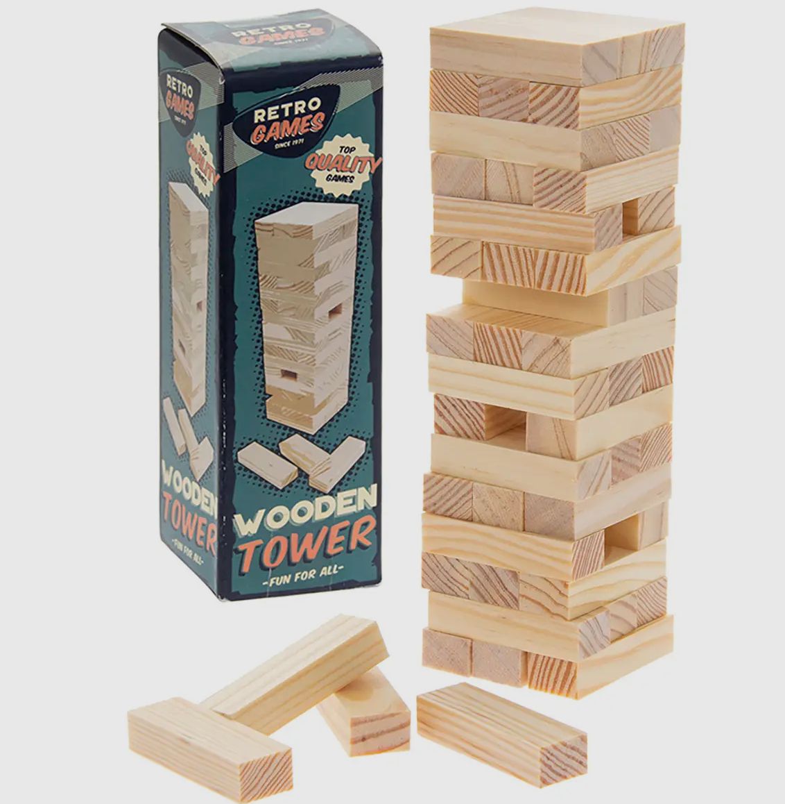 Pocket retro games houten toren