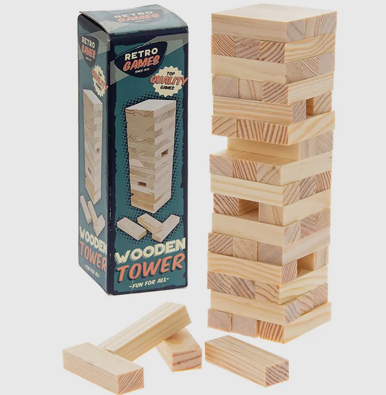 Pocket retro games houten toren