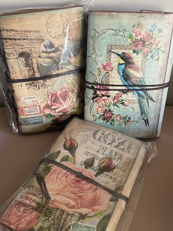 Retro notitieboekje roosjes 12x18.5