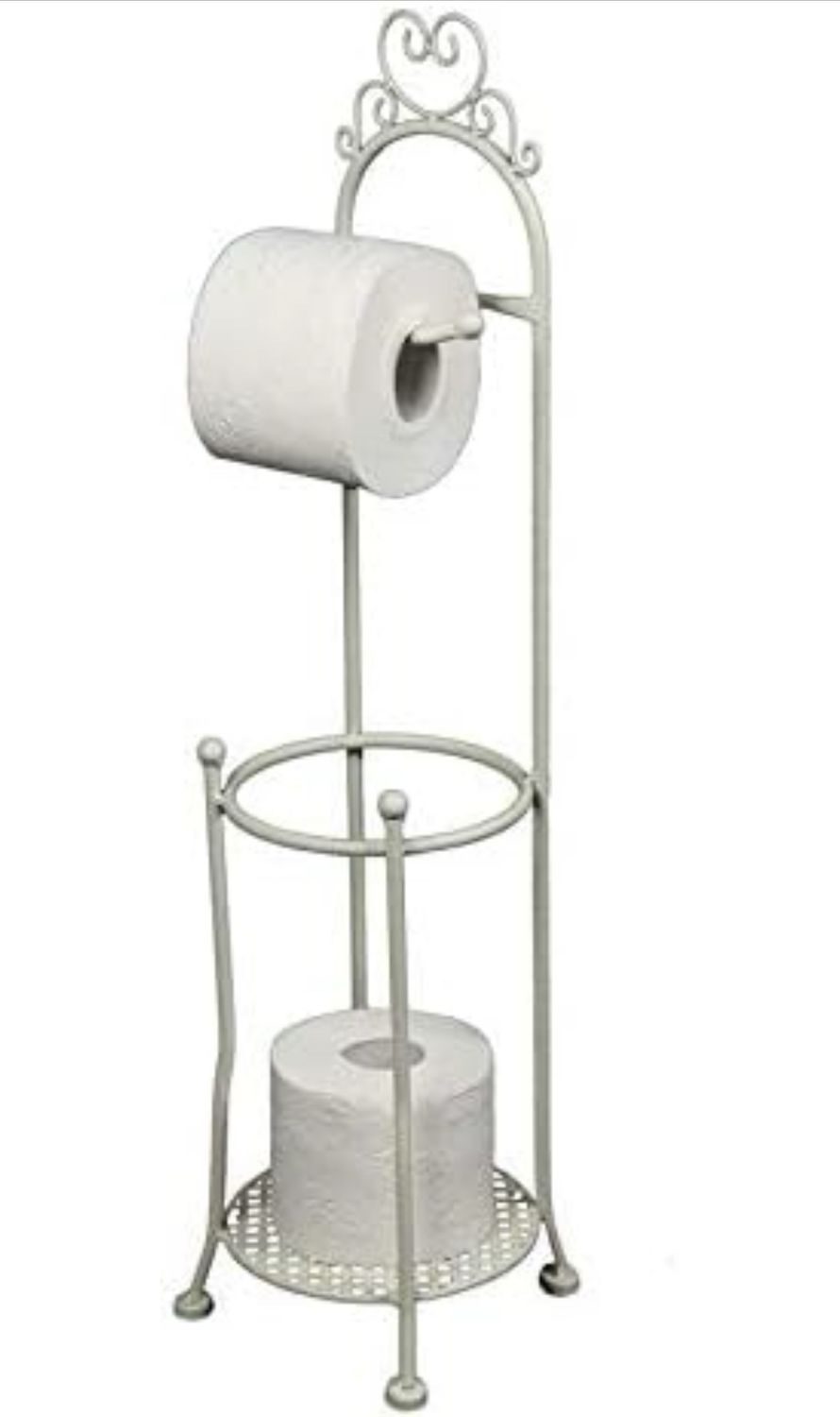Antieke witte toiletrolhouder