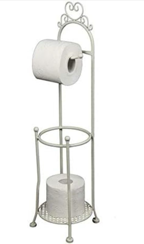 Antieke witte toiletrolhouder