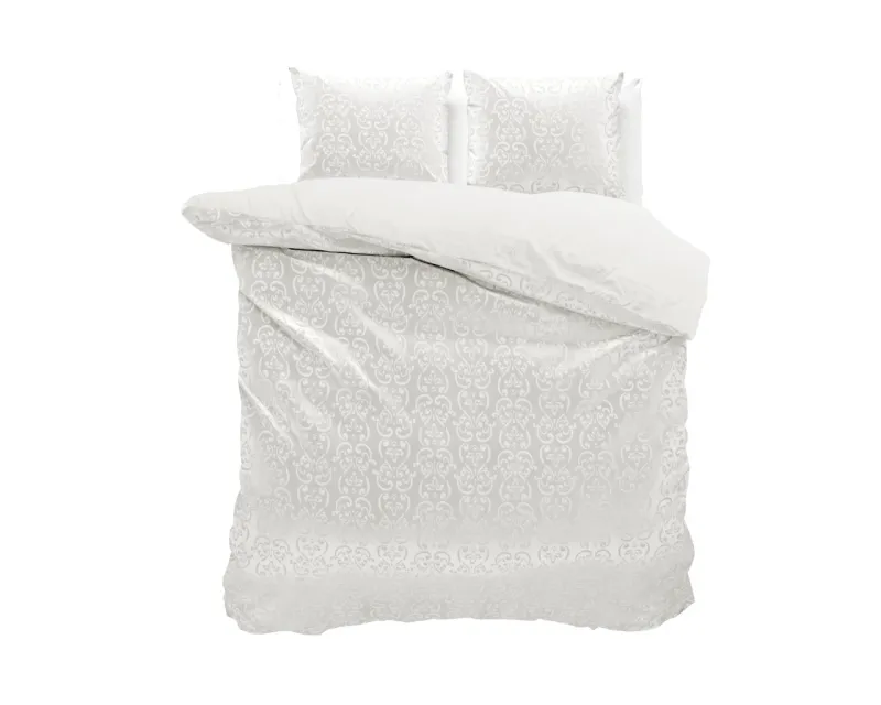 Dekbedovertrek Embossed velvet wit 240x220