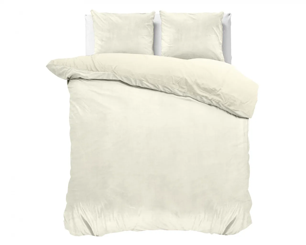 Dekbedovertrek velvet creme 240x220