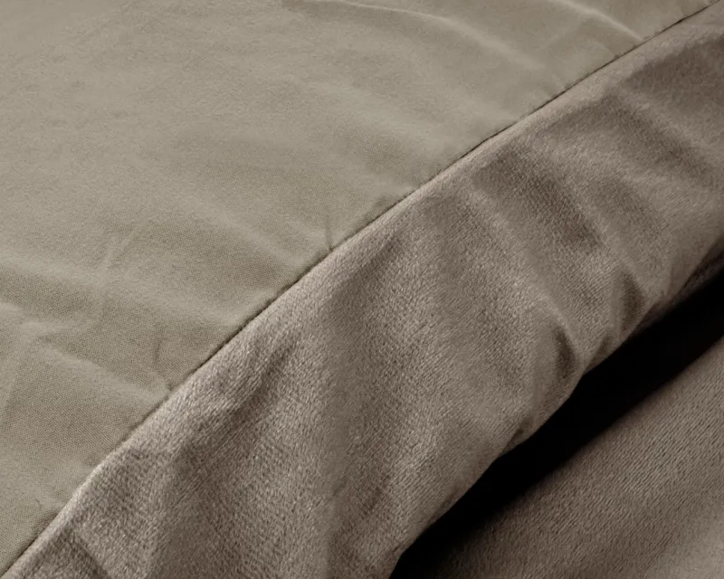 Dekbedovertrek velvet taupe 240x220