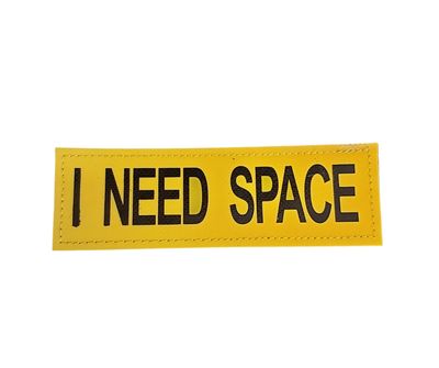 Pair of Velcro patches for dog harness - I NEED SPACE™ Pair of Velcro patches for dog harness - I NEED SPACE™