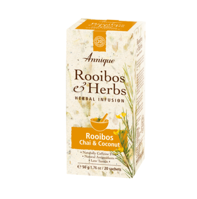 Annique’s Rooibos, Chai & Coconut Tea 50g (20 bags) Annique’s Rooibos, Chai & Coconut Tea 50g (20 bags)