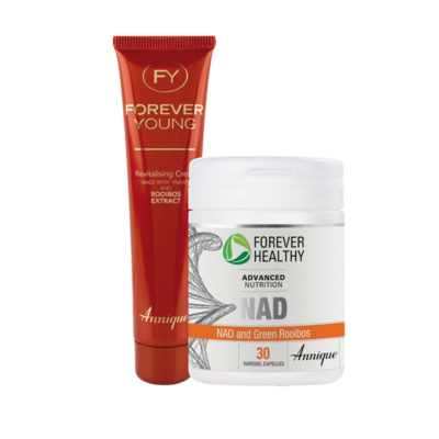 Annique Forever Young Revitalising Cream 75ml with free Forever Healthy NAD and Green Rooibos 30 Hardgel capsules Annique Forever Young Revitalising Cream 75ml with free Forever Healthy NAD and Green Rooibos 30 Hardgel capsules
