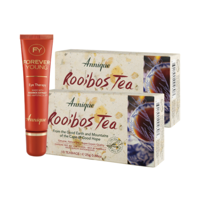 Annique Forever Young Eye Therapy 15ml (Paraben Free) with two free 10s Rooibos Tea Samples Annique Forever Young Eye Therapy 15ml (Paraben Free) with two free 10s Rooibos Tea Samples
