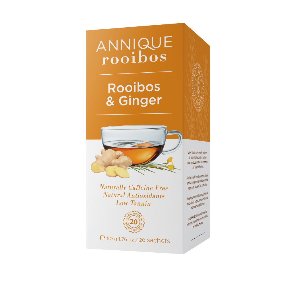 Annique Rooibos &amp; Ginger Tea (Previous Detox Tea - Rooibos with Ginger Root) Herbal Tea 50g | 20 Bags