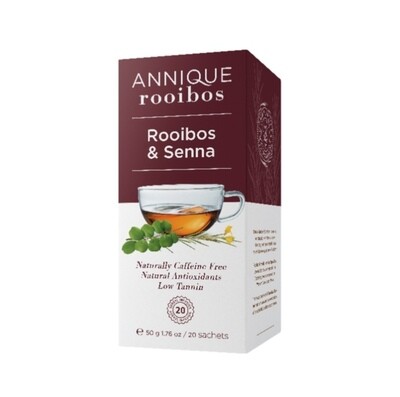 Annique Rooibos Senna Tea (Previously Colon Cleanse Tea with Sennae Folium) Herbal Tea 50g | 20 Bags