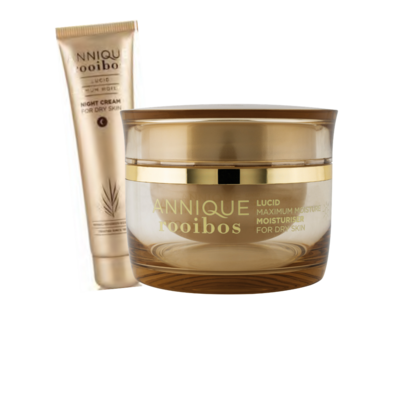 Annique Lucid Moisturiser for Dry Skin 50ml (Previously Ultimate Moisturiser) [Paraben Free] with FREE Lucid Night Cream 50ml