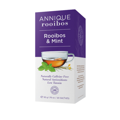 Annique Rooibos &amp; Mint (Previously Stomach Tea - Rooibos with Mentha Longifolia) Herbal Tea 50g | 20 Bags