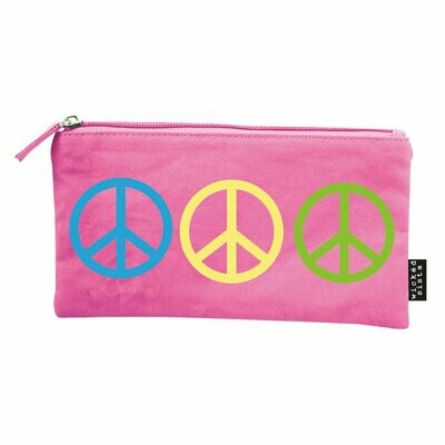 WS Embroidered Flat Purse Peace