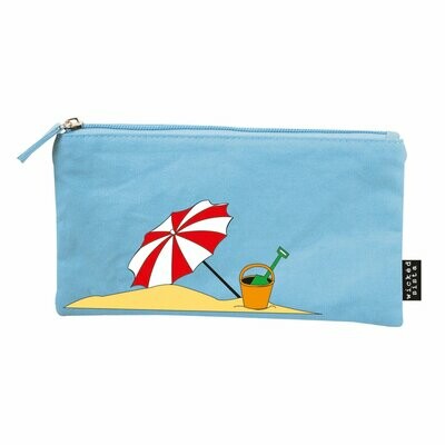 WS Embridered Flat Purse On the Beach