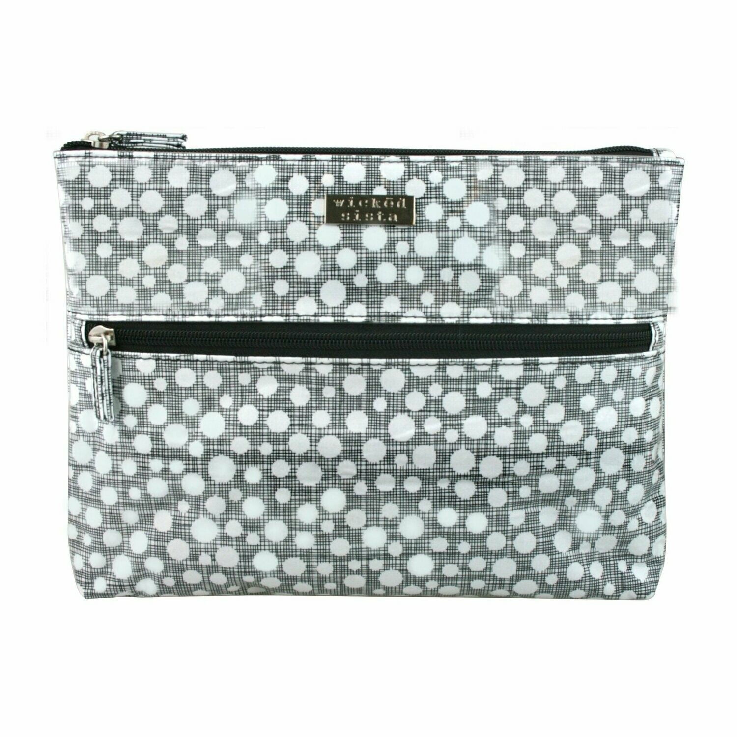WS Hashdot Extra Large Flat Double Zipper Bag