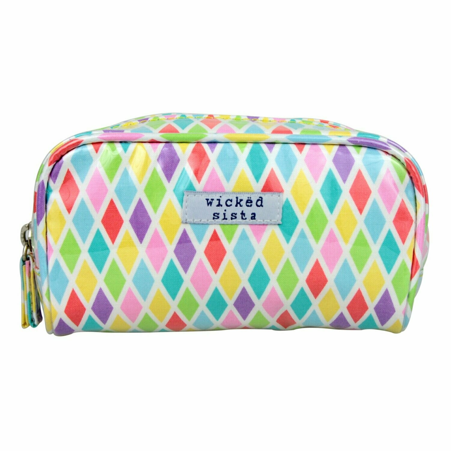 WS Pastel Diamonds Small Round Top Cos Bag